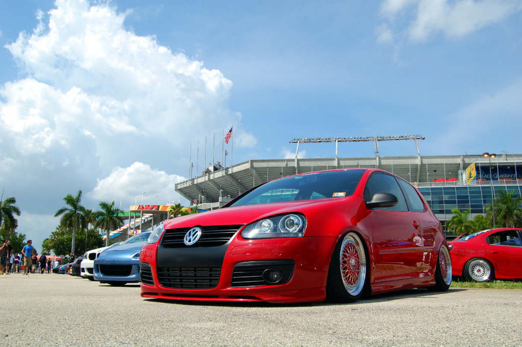 VAG GTI on custom red BBS RS wheels To top it off this is Green Goblin's